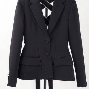 Tie- Up Back Blazer